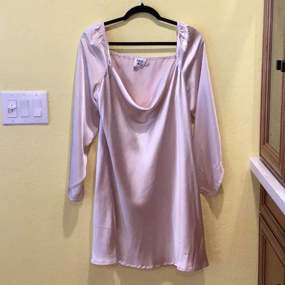 Princess Polly large 14 Elegant Cream Satin Slip z2